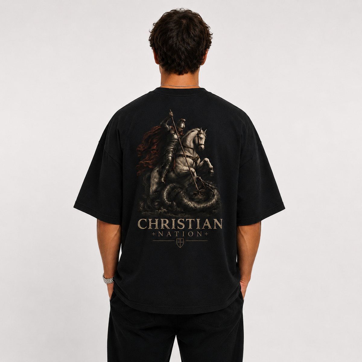 Christian Nation Armour of Faith T-Shirt, Christian streetwear (image 3 of 4)