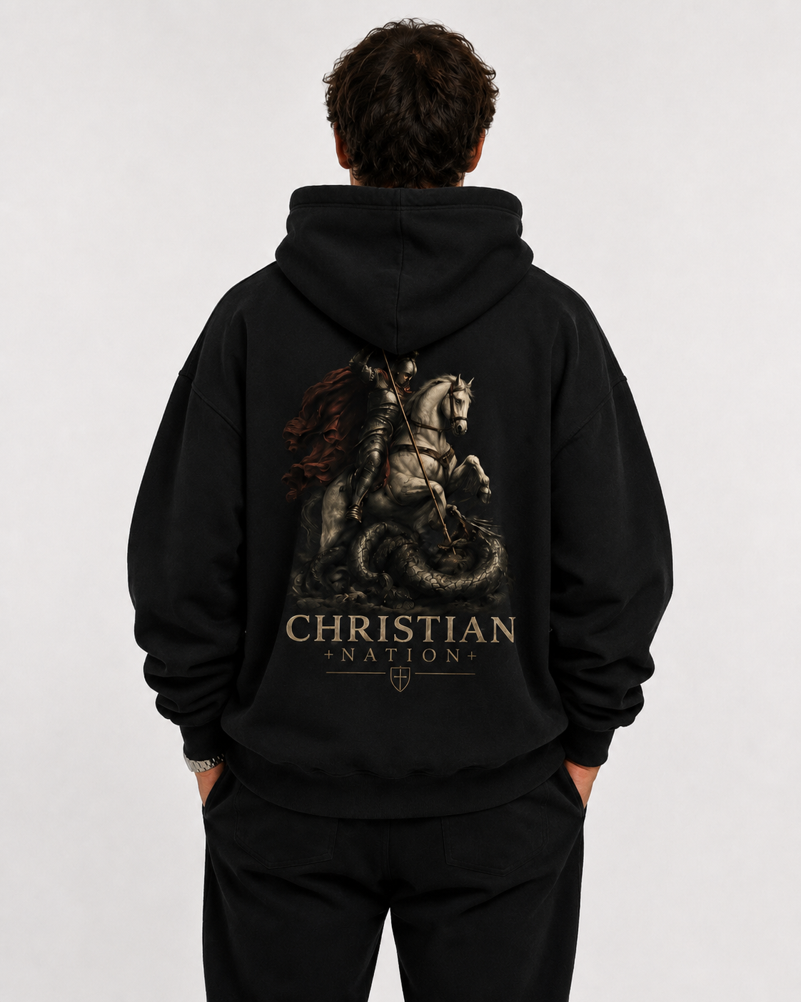 Christian Nation Armour of Faith Hoodie, Christian streetwear (image 3 of 4)