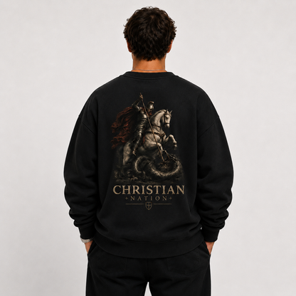 Christian Nation Armour of Faith Sweatshirt, Christian streetwear (image 3 of 4)